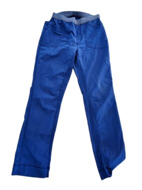 Blue Straight-Leg Active Pants